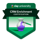 Clay CRM Enrichment Certification